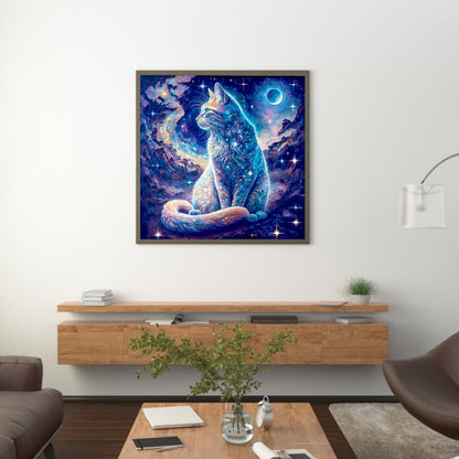 Star Cat - Full Round Drill Diamond Painting 30*30CM