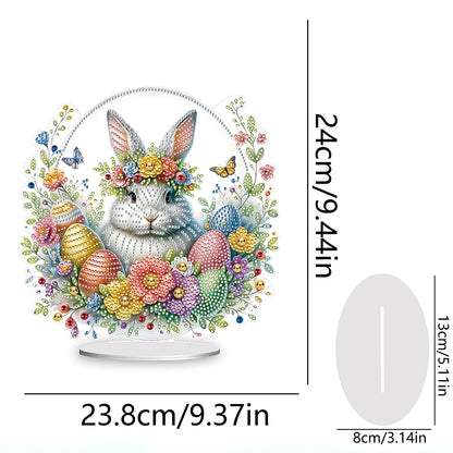 Special Shape Easter Rabbit Egg Flower Desktop Diamond Art Home Decor (LL141)