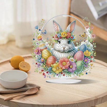 Special Shape Easter Rabbit Egg Flower Desktop Diamond Art Home Decor (LL141)