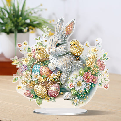 Special Shape Easter Rabbit Egg Flower Desktop Diamond Art Home Decor (LL142)