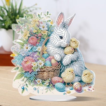 Special Shape Easter Rabbit Egg Flower Desktop Diamond Art Home Decor (LL144)