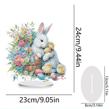 Special Shape Easter Rabbit Egg Flower Desktop Diamond Art Home Decor (LL144)