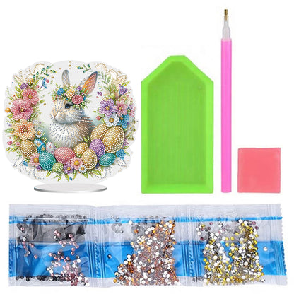 Special Shape Easter Rabbit Egg Flower Desktop Diamond Art Home Decor (LL146)