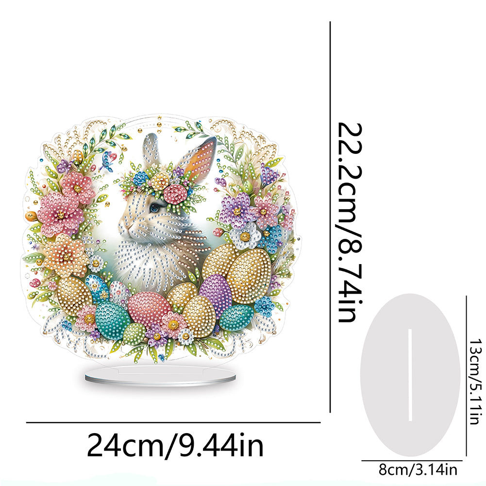 Special Shape Easter Rabbit Egg Flower Desktop Diamond Art Home Decor (LL146)