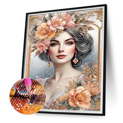 Noble Lady - Special Shaped Drill Diamond Painting 30*40CM