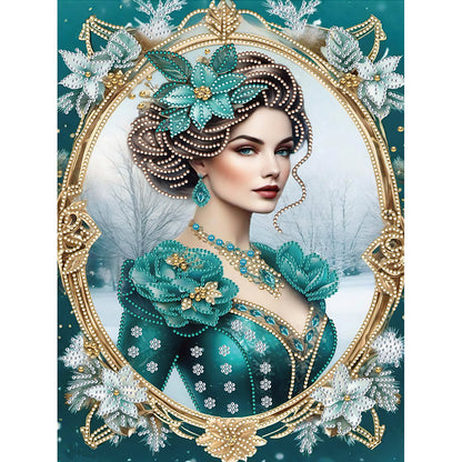 Noble Lady - Special Shaped Drill Diamond Painting 30*40CM