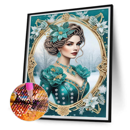 Noble Lady - Special Shaped Drill Diamond Painting 30*40CM