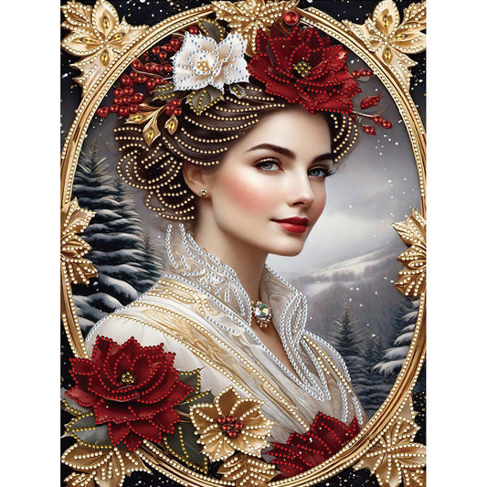 Noble Lady - Special Shaped Drill Diamond Painting 30*40CM