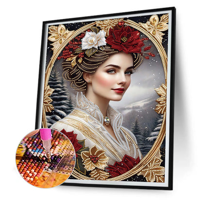 Noble Lady - Special Shaped Drill Diamond Painting 30*40CM