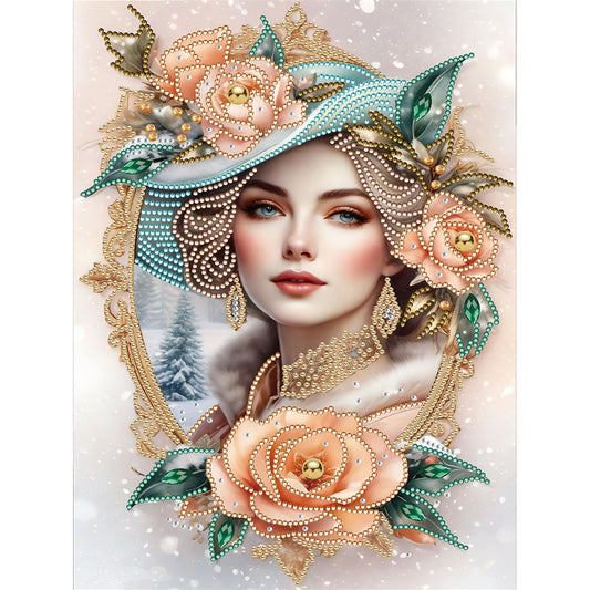 Noble Lady - Special Shaped Drill Diamond Painting 30*40CM