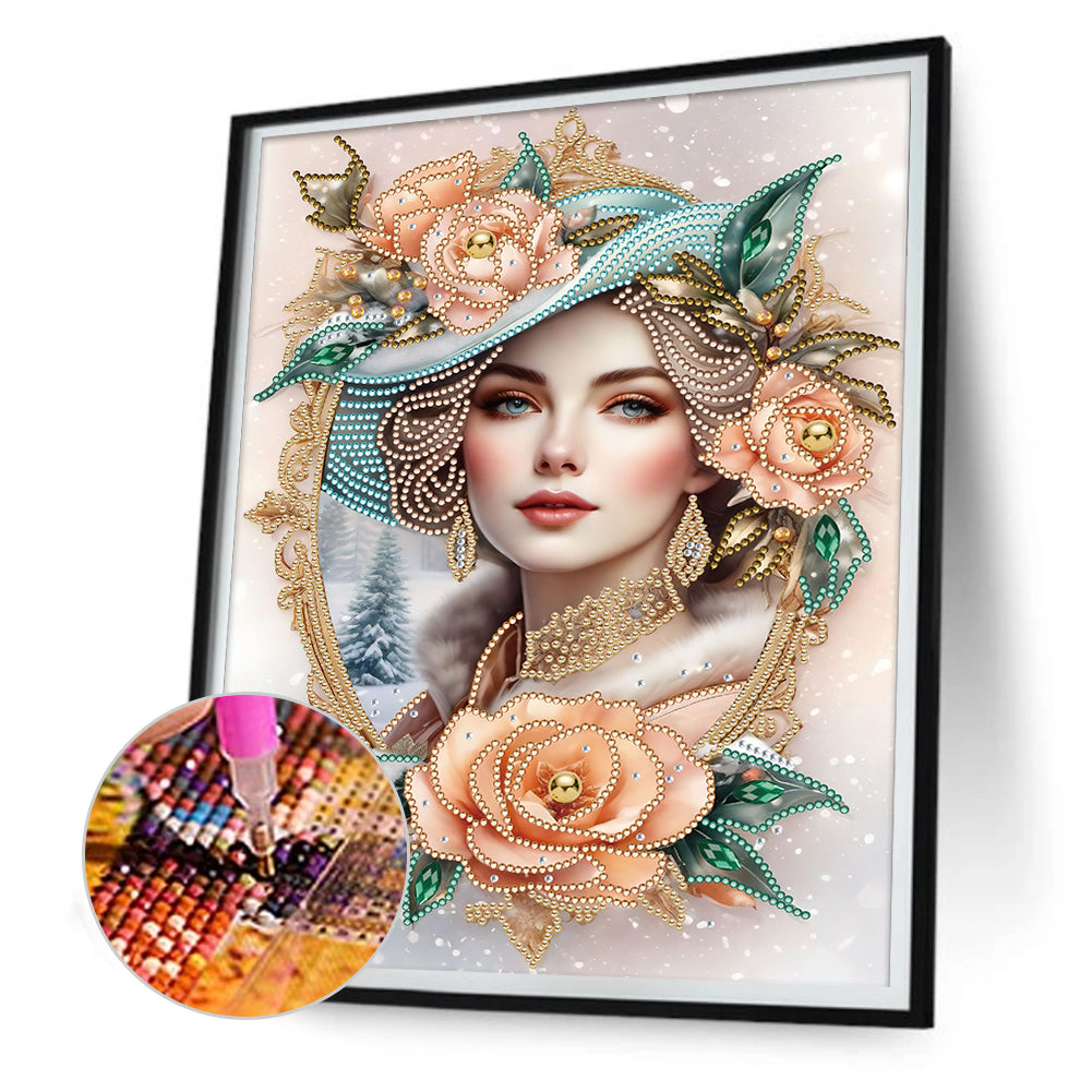 Noble Lady - Special Shaped Drill Diamond Painting 30*40CM