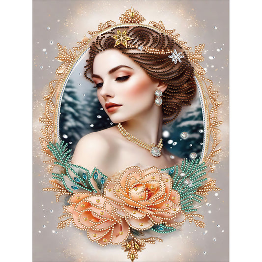Noble Lady - Special Shaped Drill Diamond Painting 30*40CM