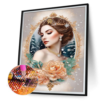 Noble Lady - Special Shaped Drill Diamond Painting 30*40CM