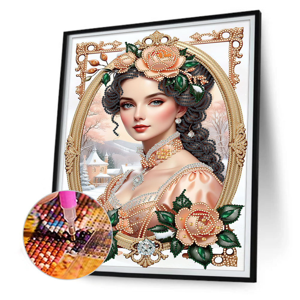 Noble Lady - Special Shaped Drill Diamond Painting 30*40CM