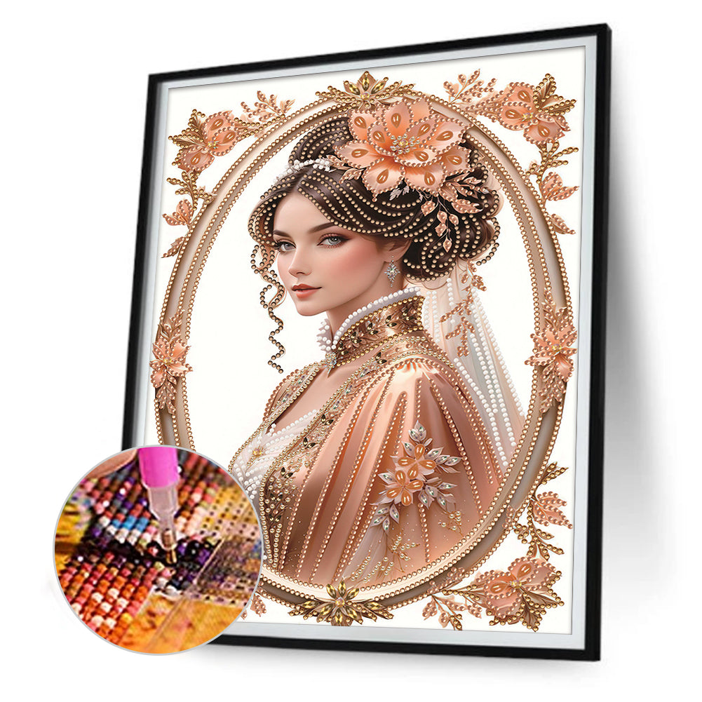 Noble Lady - Special Shaped Drill Diamond Painting 30*40CM