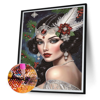 Noble Lady - Special Shaped Drill Diamond Painting 30*40CM