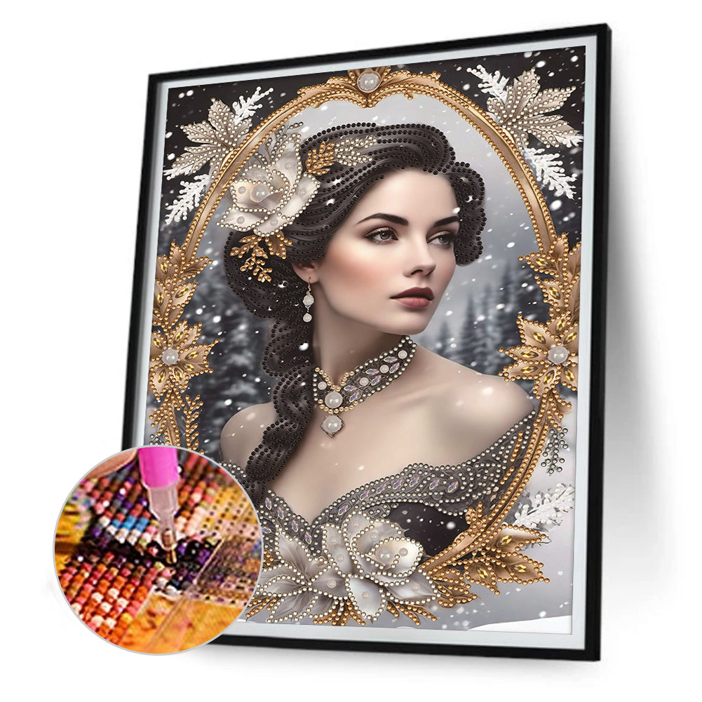 Noble Lady - Special Shaped Drill Diamond Painting 30*40CM