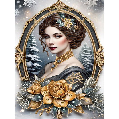 Noble Lady - Special Shaped Drill Diamond Painting 30*40CM