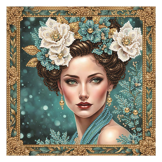 Noble Lady - Special Shaped Drill Diamond Painting 30*30CM