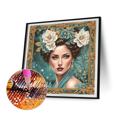 Noble Lady - Special Shaped Drill Diamond Painting 30*30CM