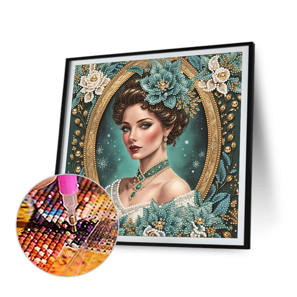 Noble Lady - Special Shaped Drill Diamond Painting 30*30CM