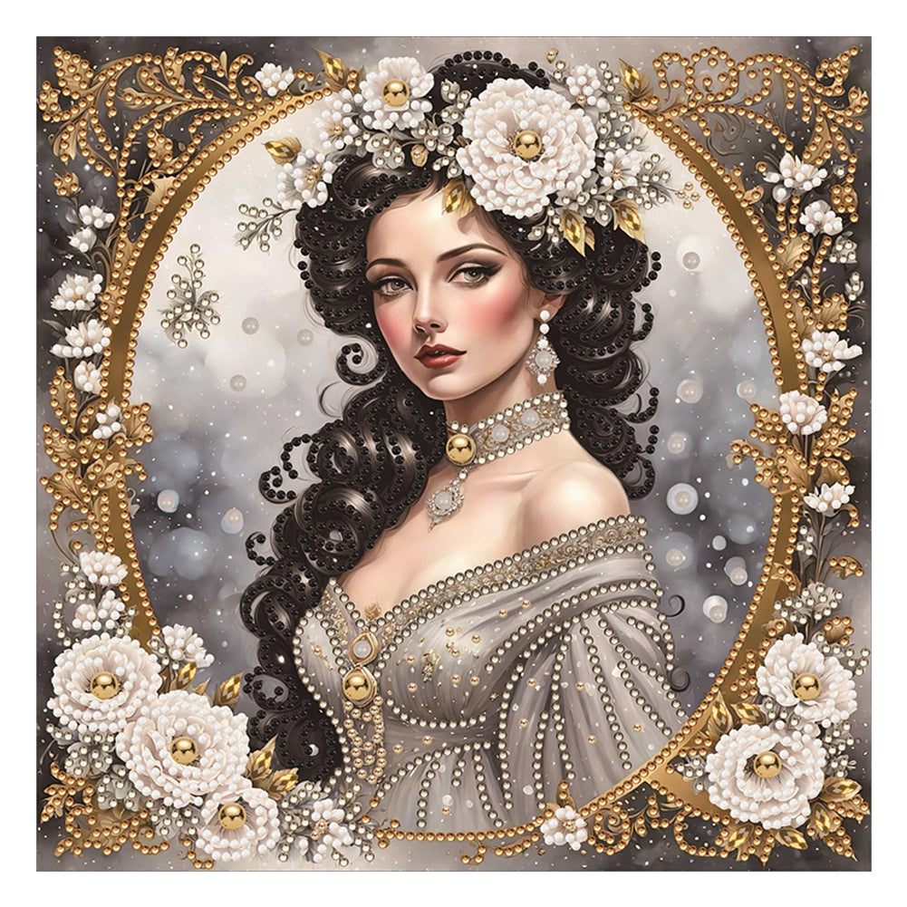 Noble Lady - Special Shaped Drill Diamond Painting 30*30CM