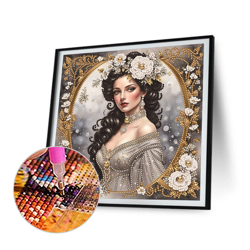 Noble Lady - Special Shaped Drill Diamond Painting 30*30CM