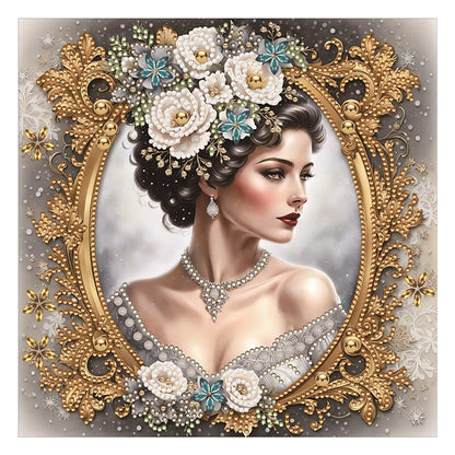 Noble Lady - Special Shaped Drill Diamond Painting 30*30CM