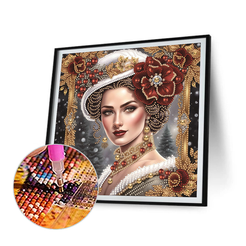 Noble Lady - Special Shaped Drill Diamond Painting 30*30CM