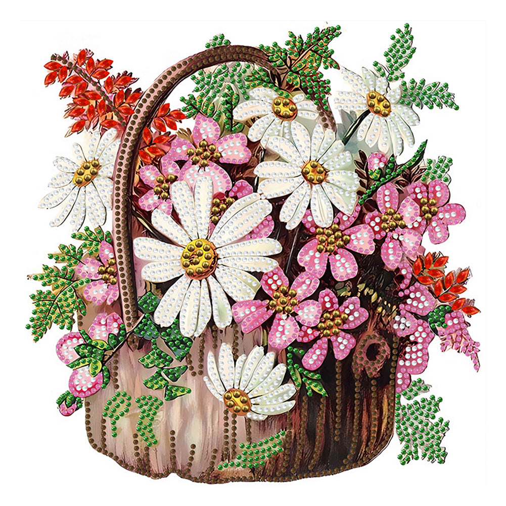 Flower Basket - Special Shaped Drill Diamond Painting 30*30CM