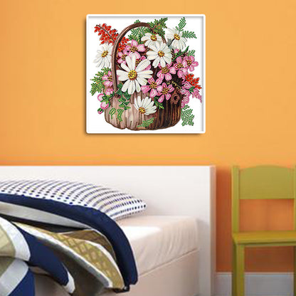 Flower Basket - Special Shaped Drill Diamond Painting 30*30CM