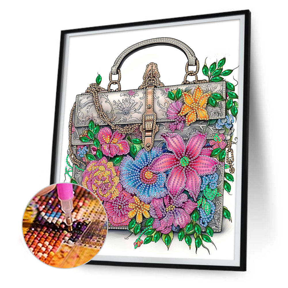 Flower Bag - Special Shaped Drill Diamond Painting 30*40CM