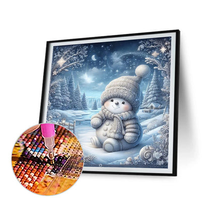 Snow Doll On The Snow - Full Round Drill Diamond Painting 30*30CM