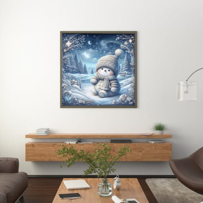 Snow Doll On The Snow - Full Round Drill Diamond Painting 30*30CM