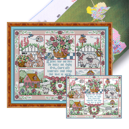 Nature'S Blessing - 14CT Stamped Cross Stitch 40*32CM(Joy Sunday)