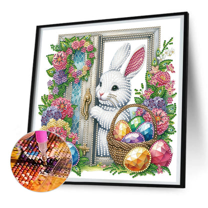 Garden Rabbit - Special Shaped Drill Diamond Painting 30*30CM