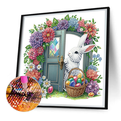 Garden Rabbit - Special Shaped Drill Diamond Painting 30*30CM