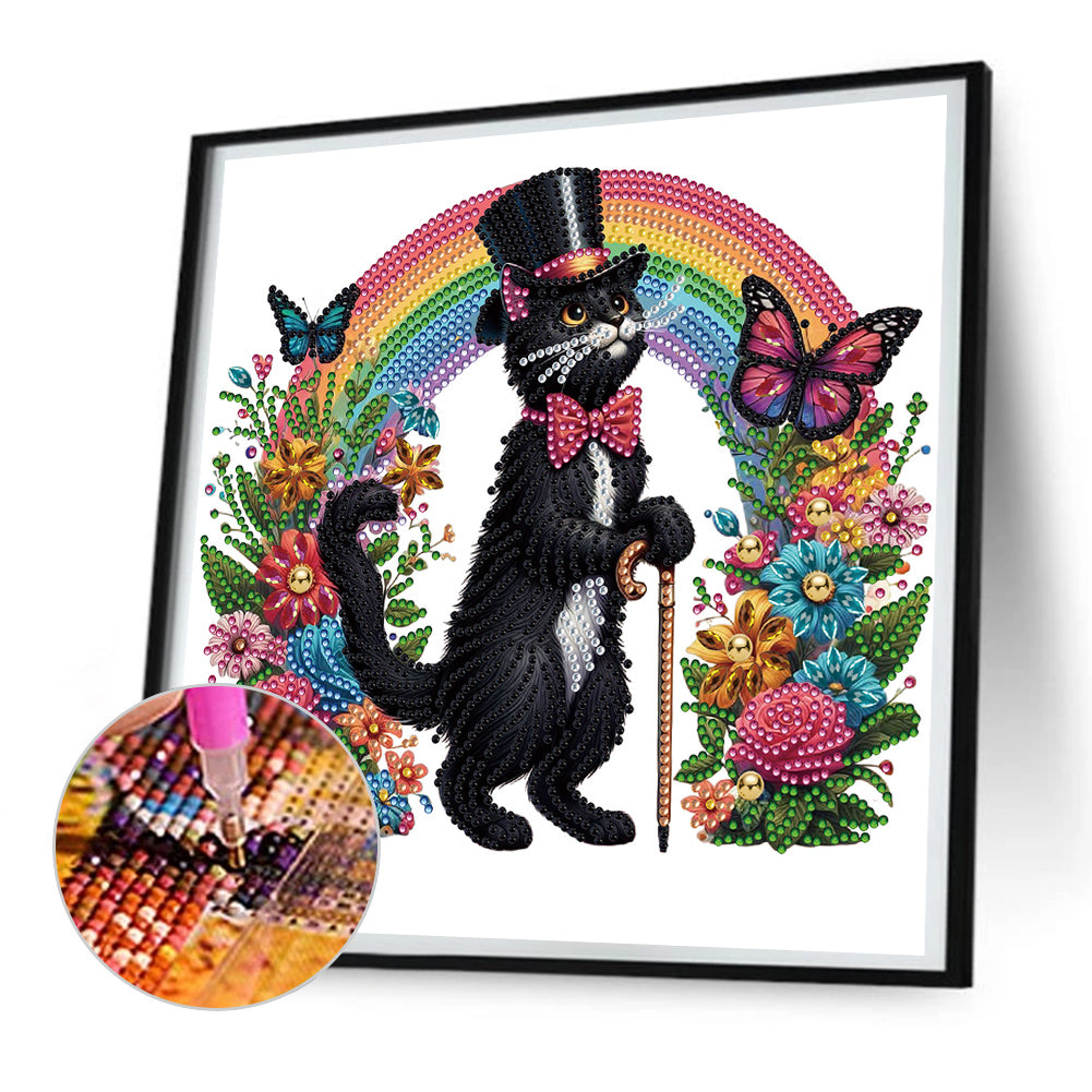 Personalized Black Cat - Special Shaped Drill Diamond Painting 30*30CM