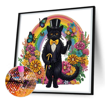 Personalized Black Cat - Special Shaped Drill Diamond Painting 30*30CM