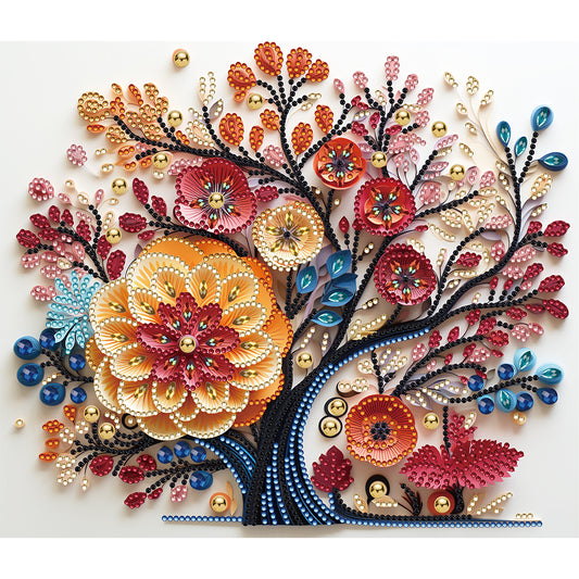 Tree Of Life Paper Painting - Special Shaped Drill Diamond Painting 35*30CM