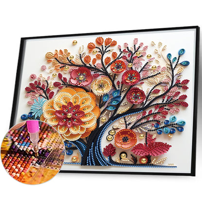 Tree Of Life Paper Painting - Special Shaped Drill Diamond Painting 35*30CM