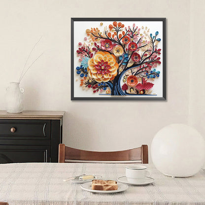 Tree Of Life Paper Painting - Special Shaped Drill Diamond Painting 35*30CM