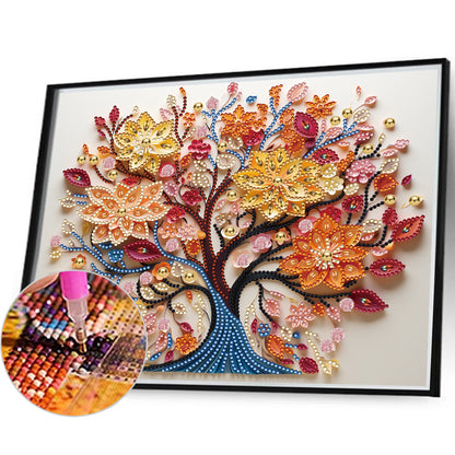 Tree Of Life Paper Painting - Special Shaped Drill Diamond Painting 35*30CM