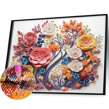 Tree Of Life Paper Painting - Special Shaped Drill Diamond Painting 35*30CM