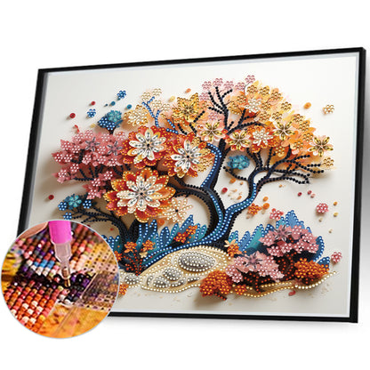 Tree Of Life Paper Painting - Special Shaped Drill Diamond Painting 35*30CM