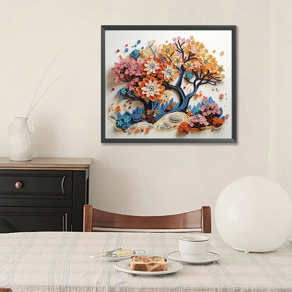 Tree Of Life Paper Painting - Special Shaped Drill Diamond Painting 35*30CM