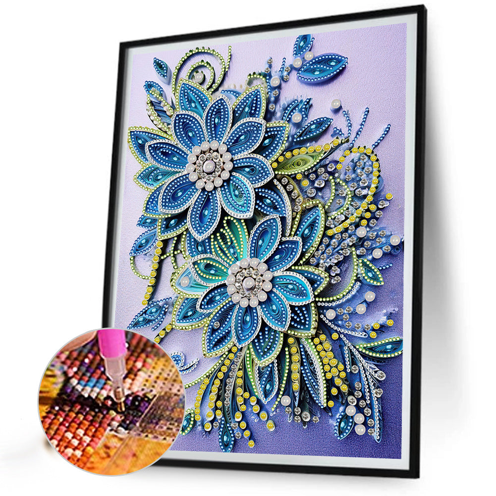 Flower Quill Painting - Special Shaped Drill Diamond Painting 30*40CM