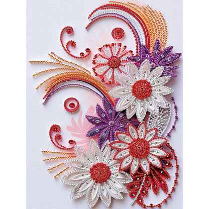 Flower Quill Painting - Special Shaped Drill Diamond Painting 30*40CM