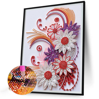 Flower Quill Painting - Special Shaped Drill Diamond Painting 30*40CM