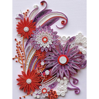 Flower Quill Painting - Special Shaped Drill Diamond Painting 30*40CM